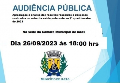 AUDIÊNCIA PUBLICA SETOR SAÚDE 