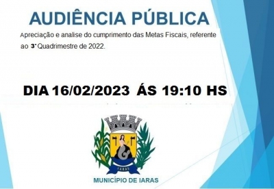 AUDIÊNCIA PUBLICA 