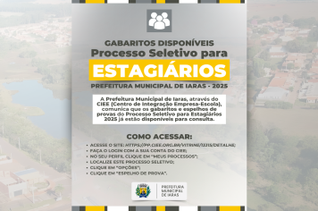 Gabaritos Disponíveis