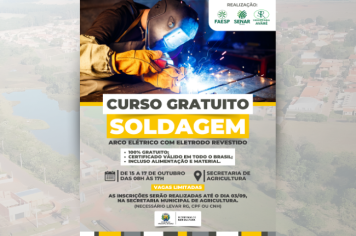 CURSO GRATUITO - SOLDAGEM ARCO ELÉTRICO COM ELETRODO REVESTIDO
