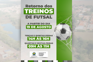 RETORNO DOS TREINOS DE FUTSAL