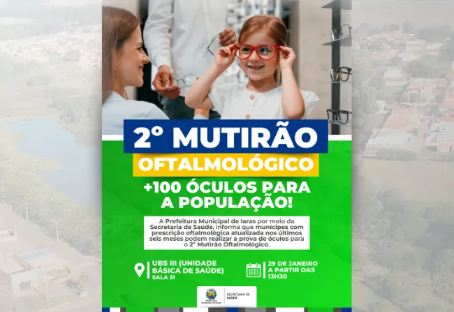 2º MUTIRÃO OFTALMOLÓGICO: +100 ÓCULOS PARA A POPULAÇÃO